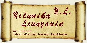 Milunika Livazović vizit kartica